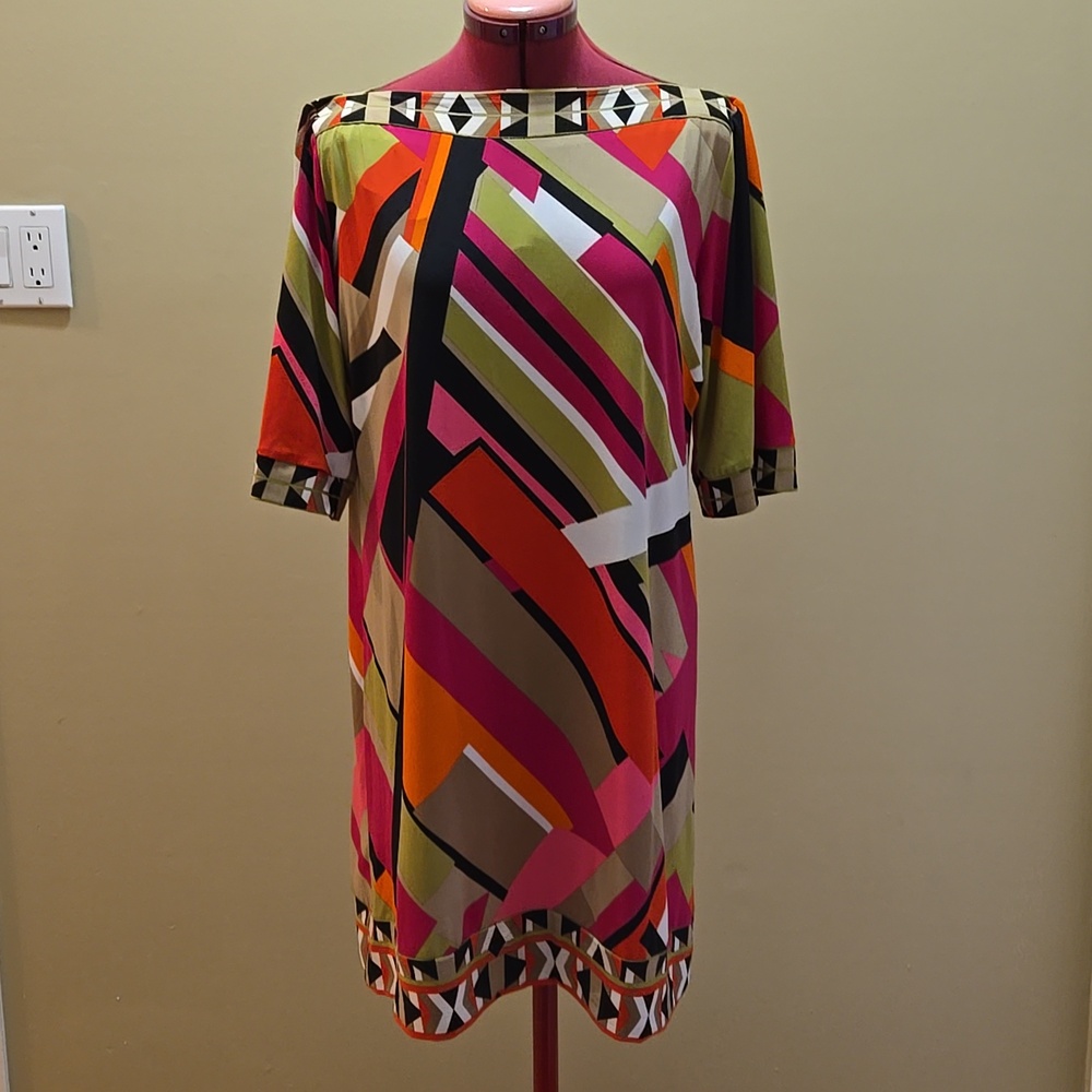 Studio I Colourful Geometric Abstract Dress